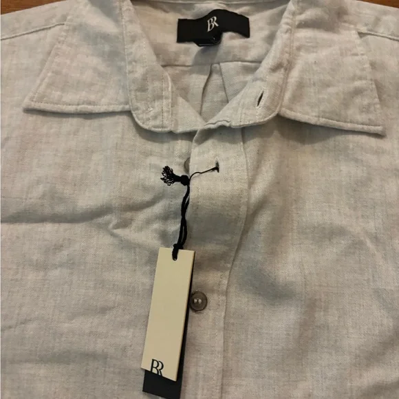 BR Light Gray Button-Up Shirt - Picture 1 of 4